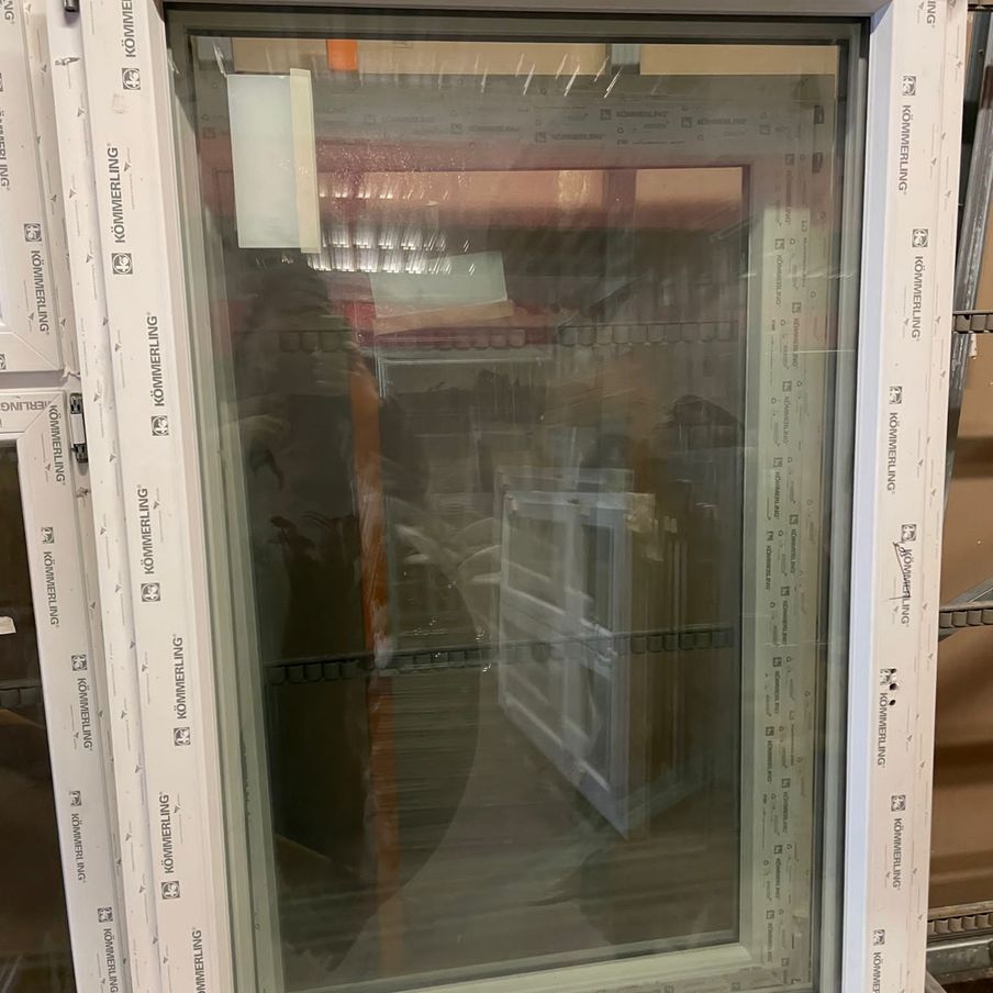 Kunststofffenster-Fenster (76er Kömmerling Profil) innen + außen weiß, 1055 x 1610 (dkl)