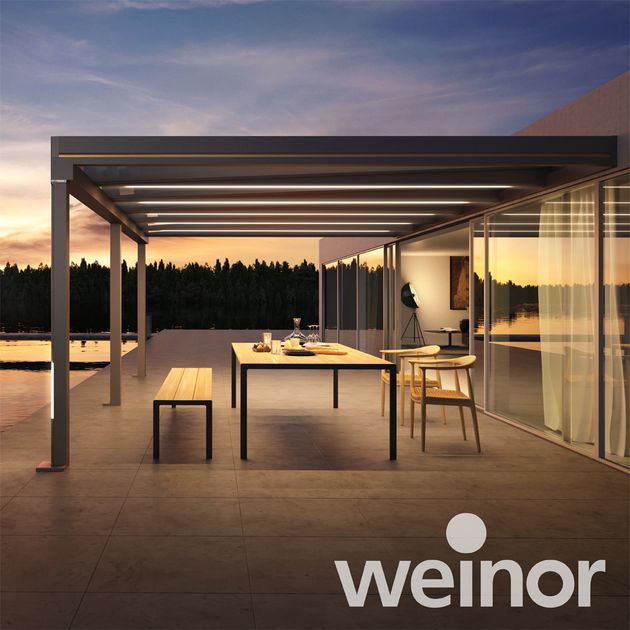 Weinor Glas-Terrassendach Terrazza Pure mit LED-Beleuchtung